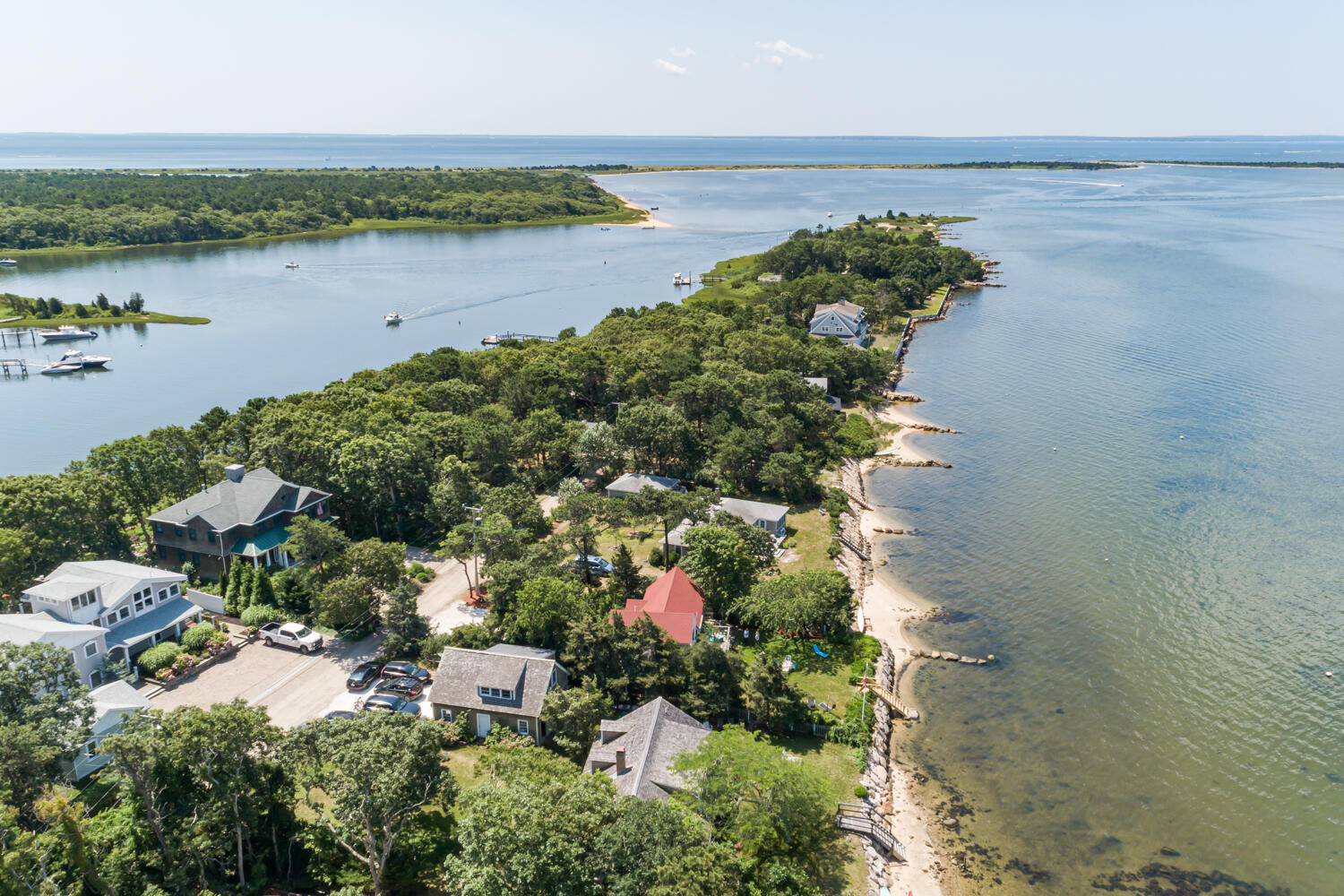 37 Seconsett Point Road Mashpee, MA 02649 - Photo 28 of 28 an aerial view of a houses with outdoor space