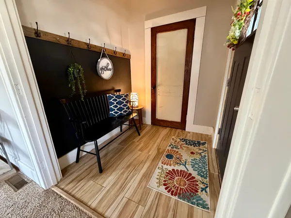 a view of stairs