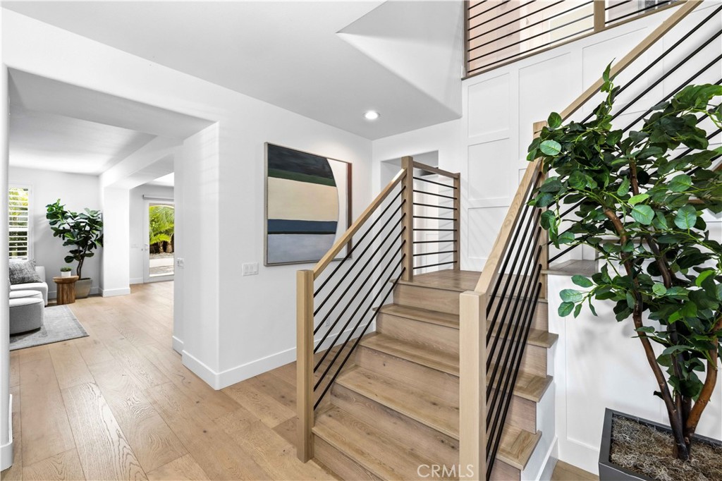 10 Copious Lane Ladera Ranch, CA 92694 - Photo 6 of 54 White Oak/Wrought Iron Staircase