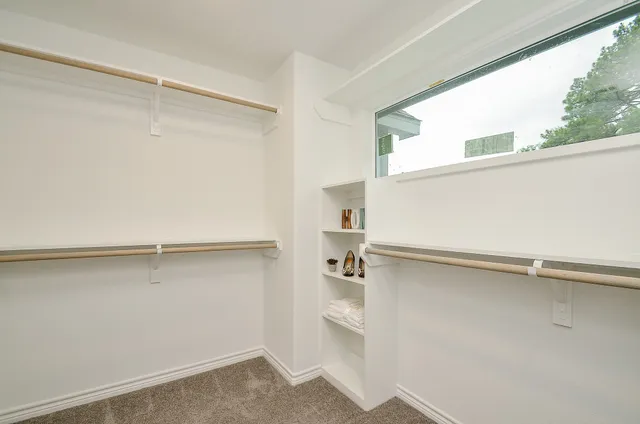 a close view of closet