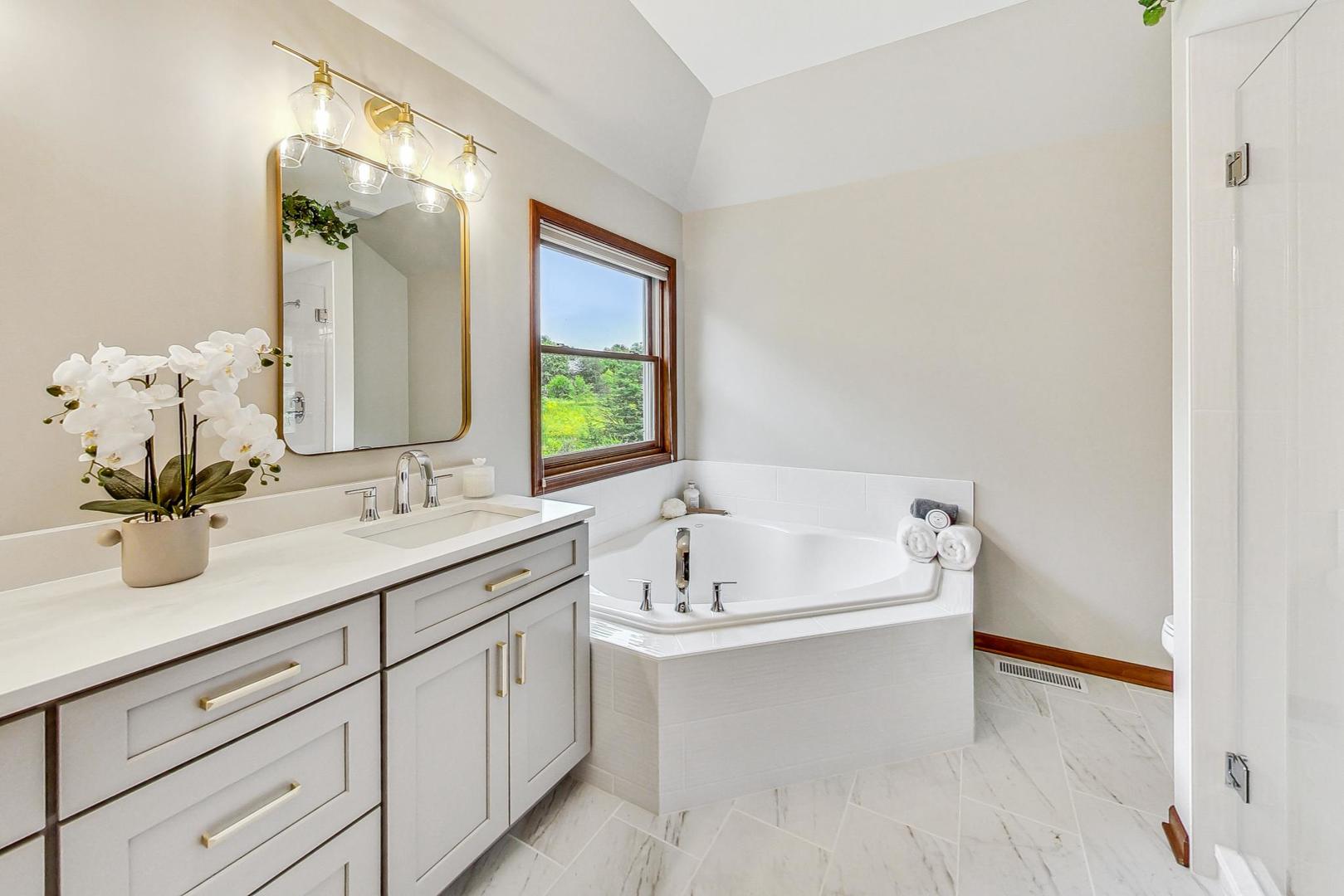 S548 Grengs Lane Geneva, IL 60134 - Photo 21 of 49 a bathroom with a tub sink and mirror