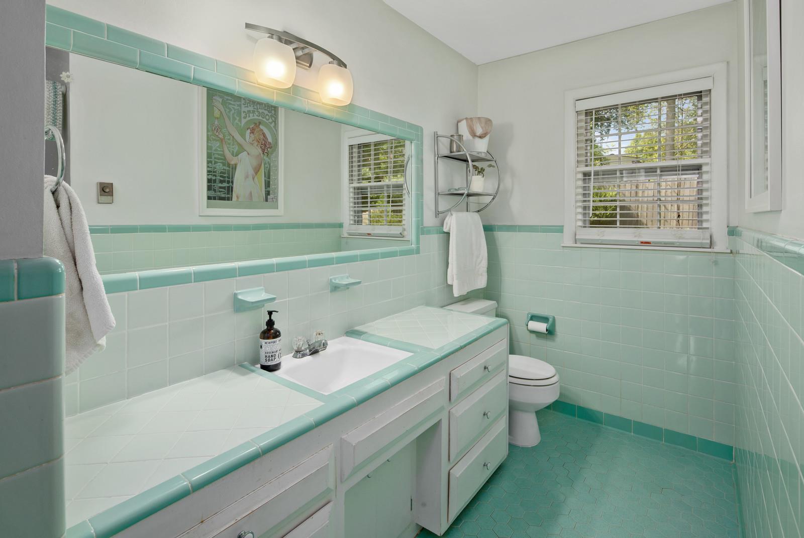 2413 Porter Road Nashville, TN 37206 - Photo 16 of 29 a bathroom with a sink a toilet and a window