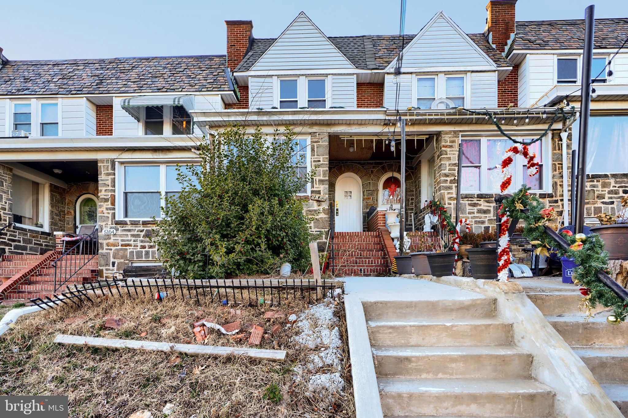 a front view of multiple houses