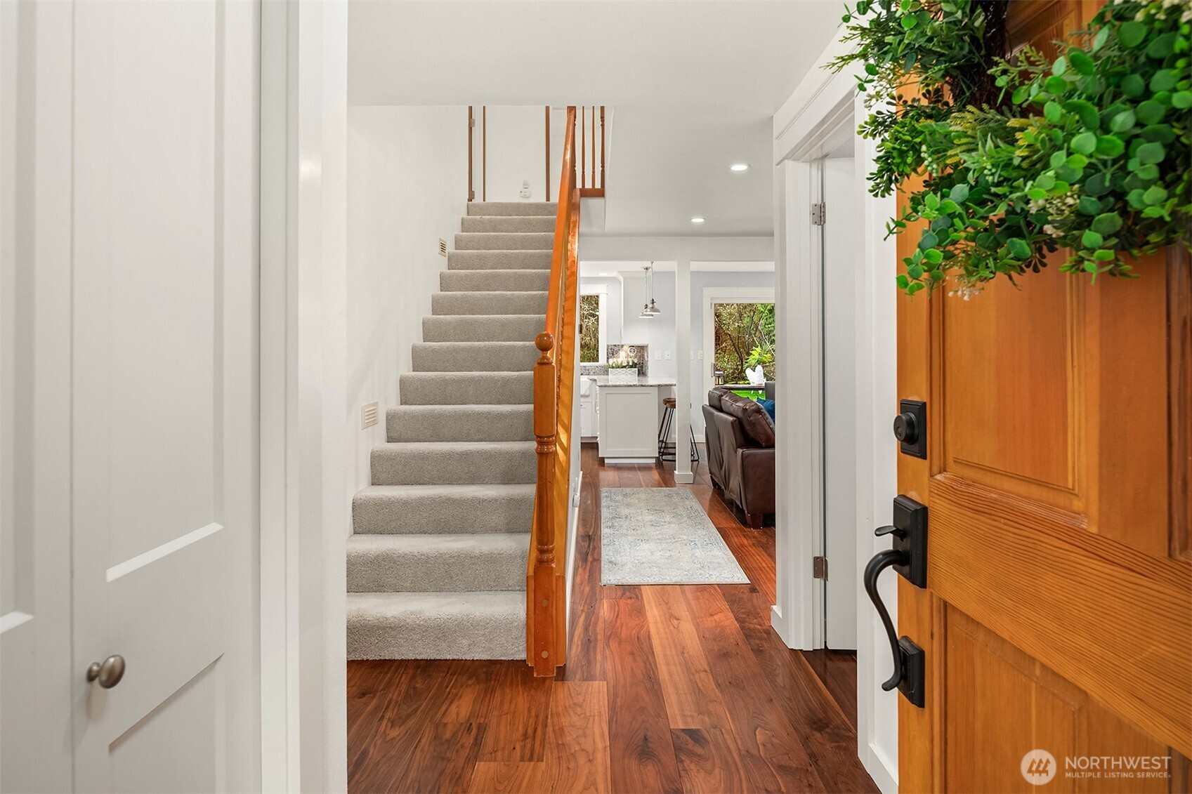6511 Tolt River Road Northeast Carnation, WA 98014 - Photo 3 of 37 a view of a hallway with wooden floor and entryway