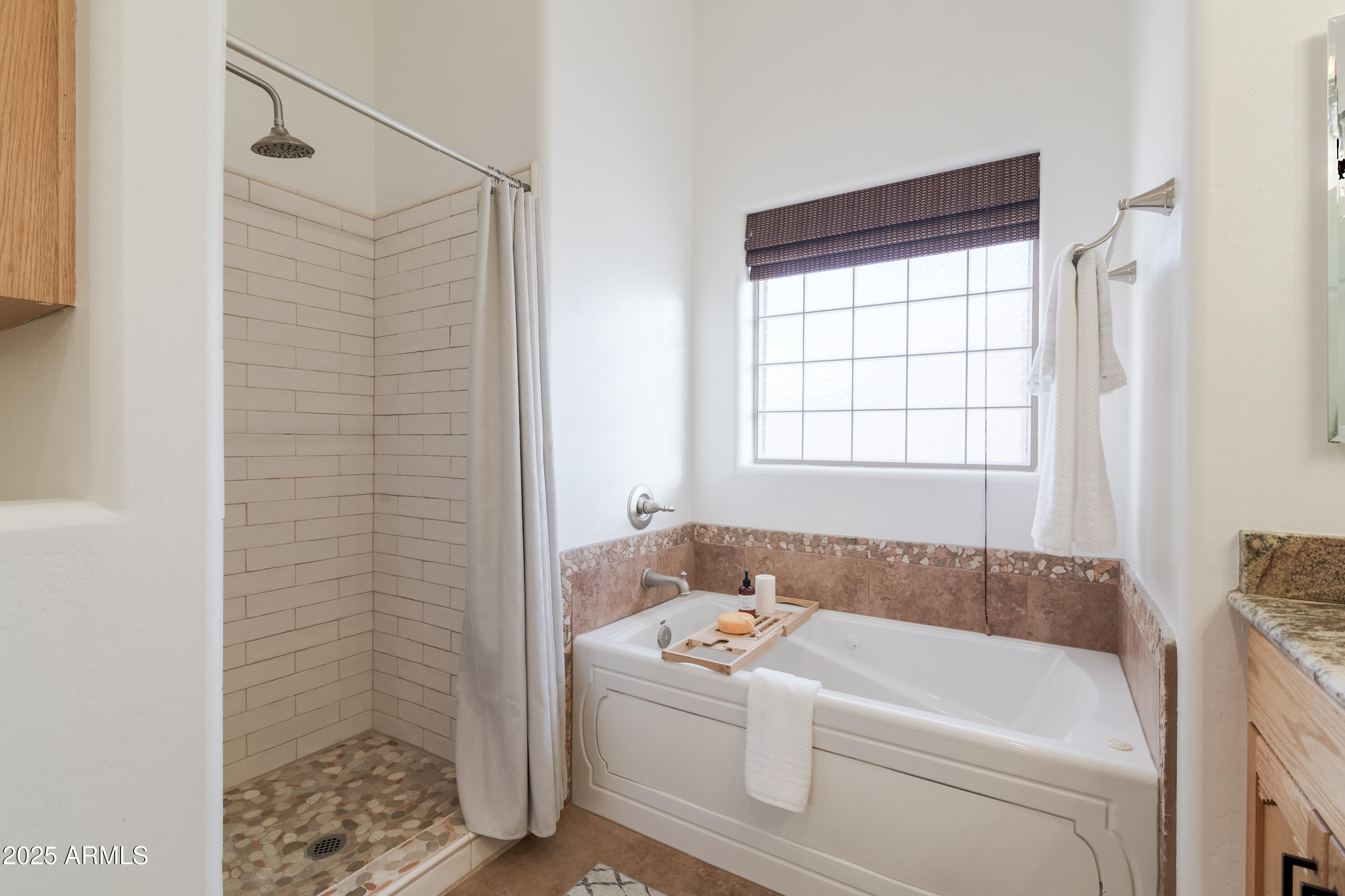 1775 North Starr Road Apache Junction, AZ 85119 - Photo 35 of 48 a bathroom with a bathtub and a shower