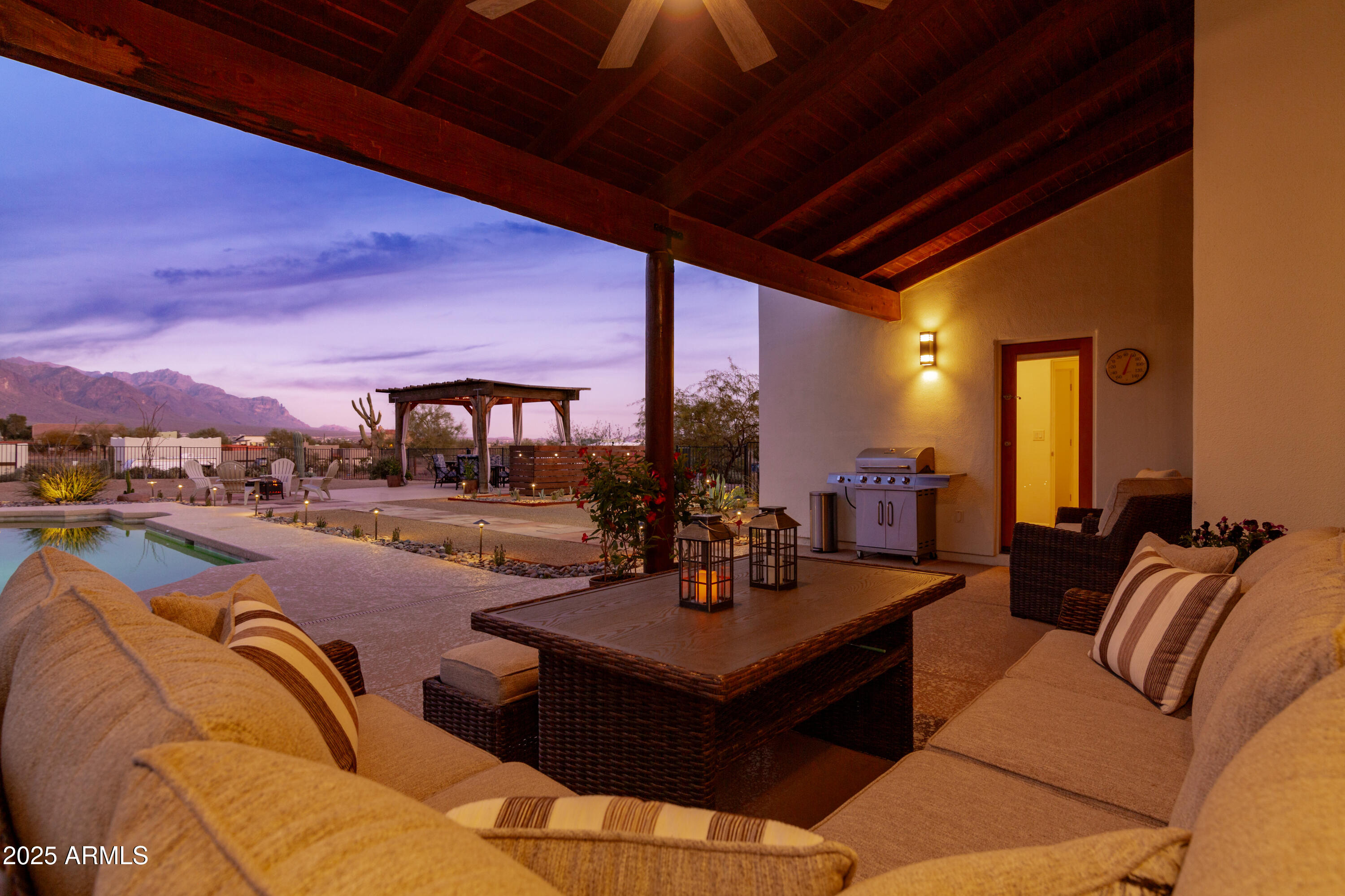 1775 North Starr Road Apache Junction, AZ 85119 - Photo 8 of 48 a view of a balcony furniture and dining room