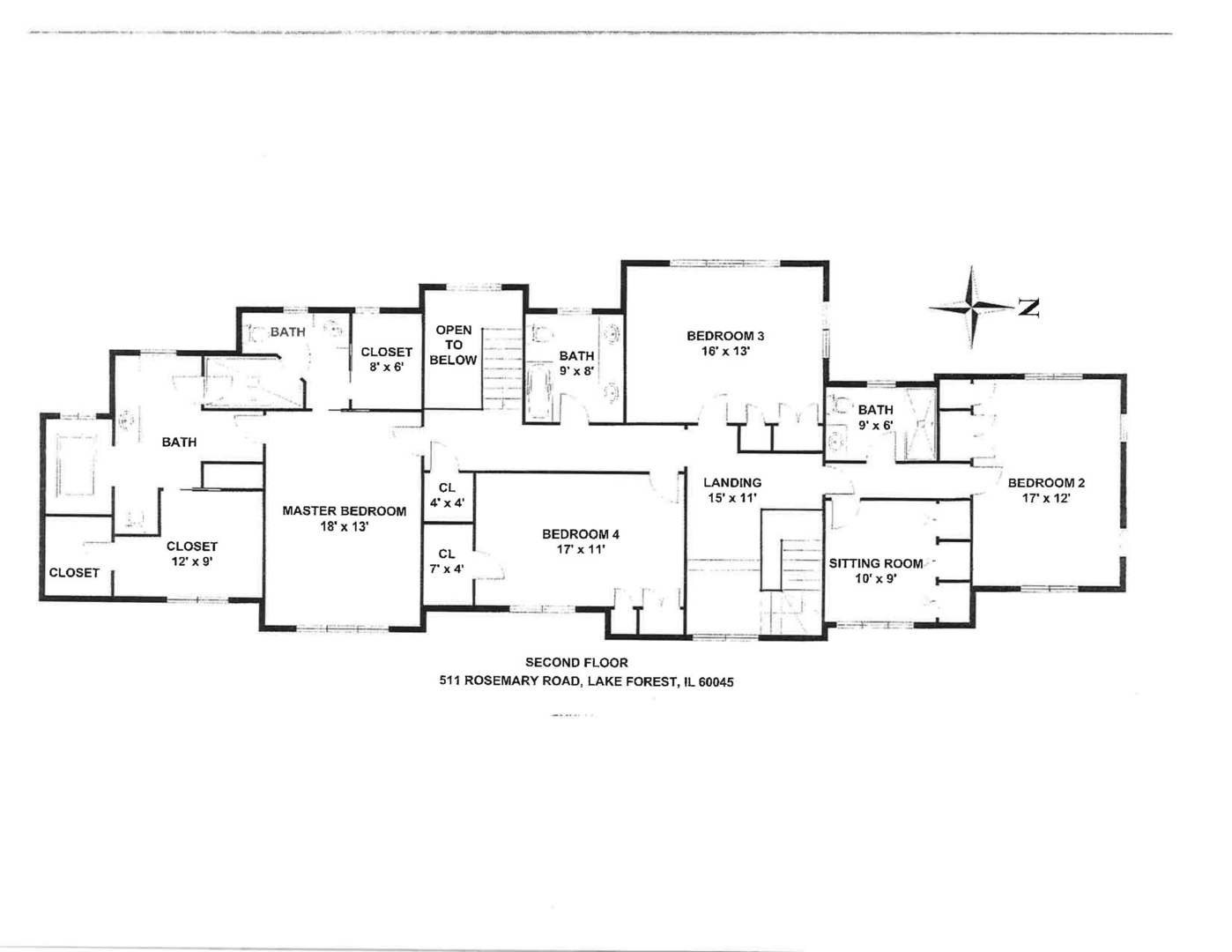 511 Rosemary Road Lake Forest, IL 60045 - Photo 39 of 40 a picture of floor plan