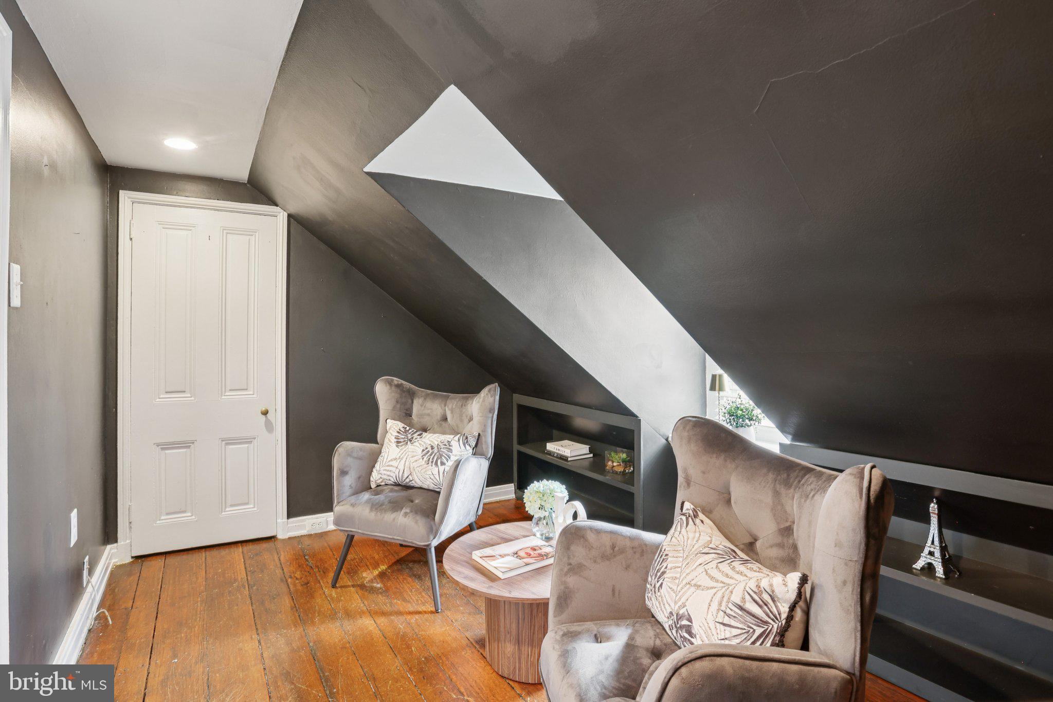 323 South Camac Street Philadelphia, PA 19107 - Photo 27 of 37 a living room with furniture and wooden floor