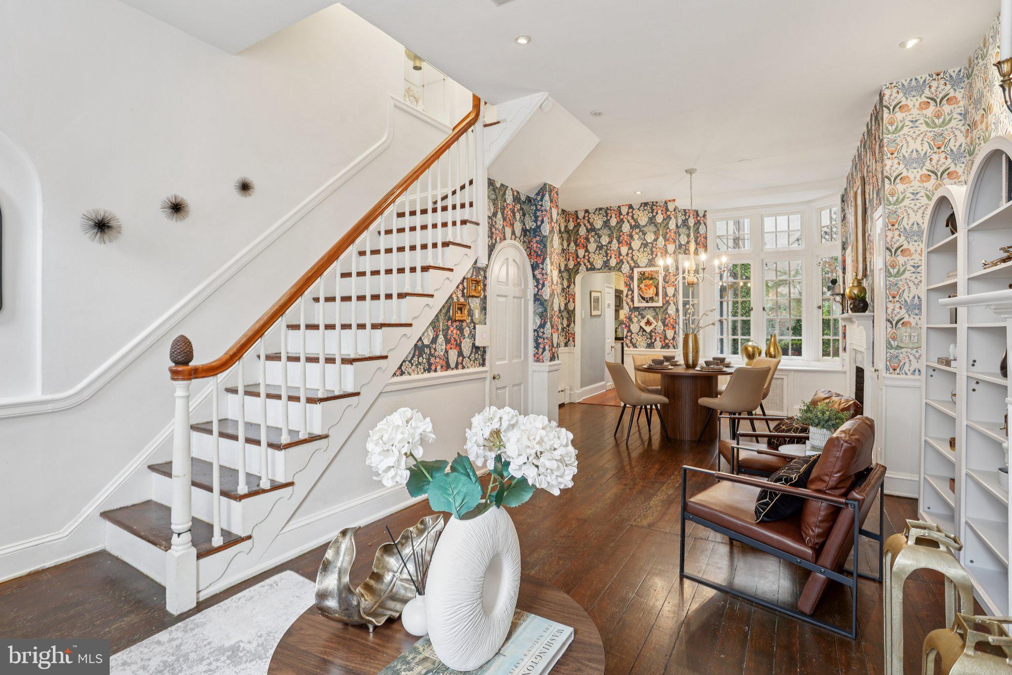 323 South Camac Street Philadelphia, PA 19107 - Photo 3 of 37 a living room with furniture fireplace and rug