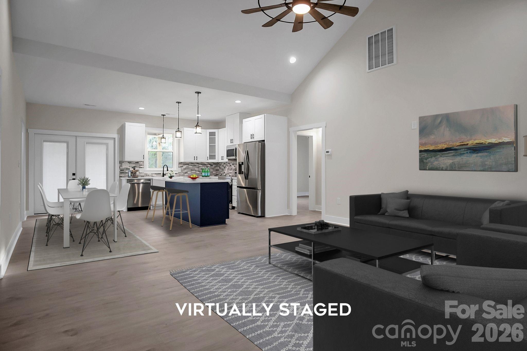 129 Rosecommon Lane Rutherfordton, NC 28139 - Photo 5 of 31 a living room with furniture and kitchen view