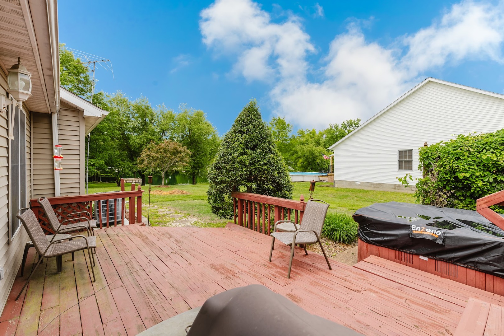15136 Eastland Road Marion, IL 62959 - Photo 42 of 49 a view of a deck with furniture and a backyard