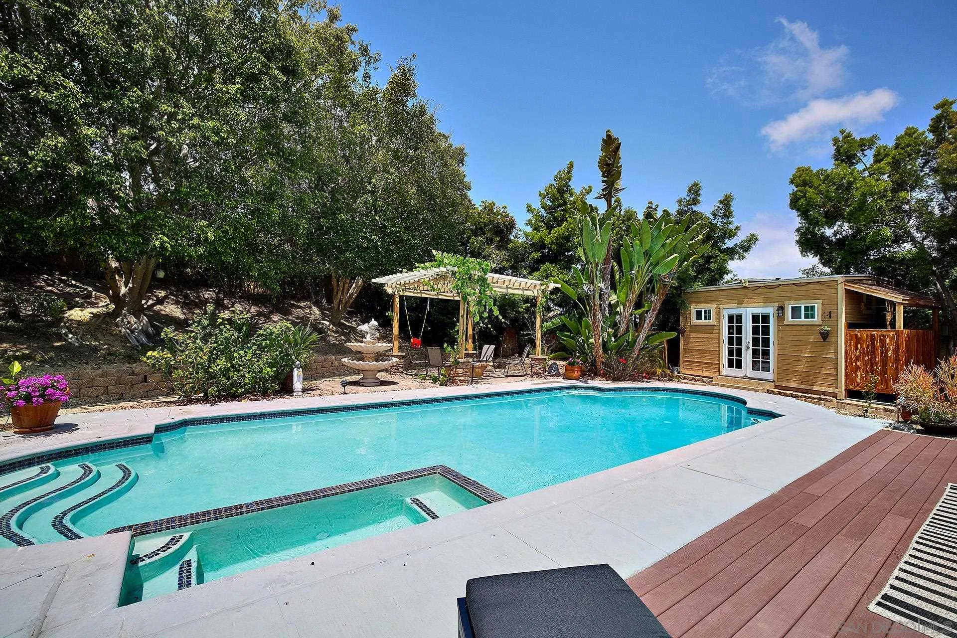 1548 Calle Violetas Encinitas, CA 92024 - Photo 8 of 47 a view of a house with swimming pool and sitting area