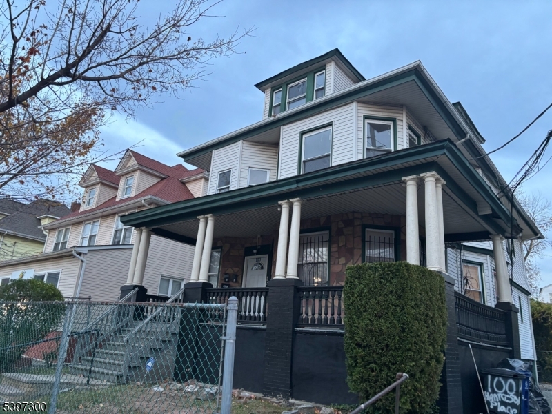 a front view of a house with balcony