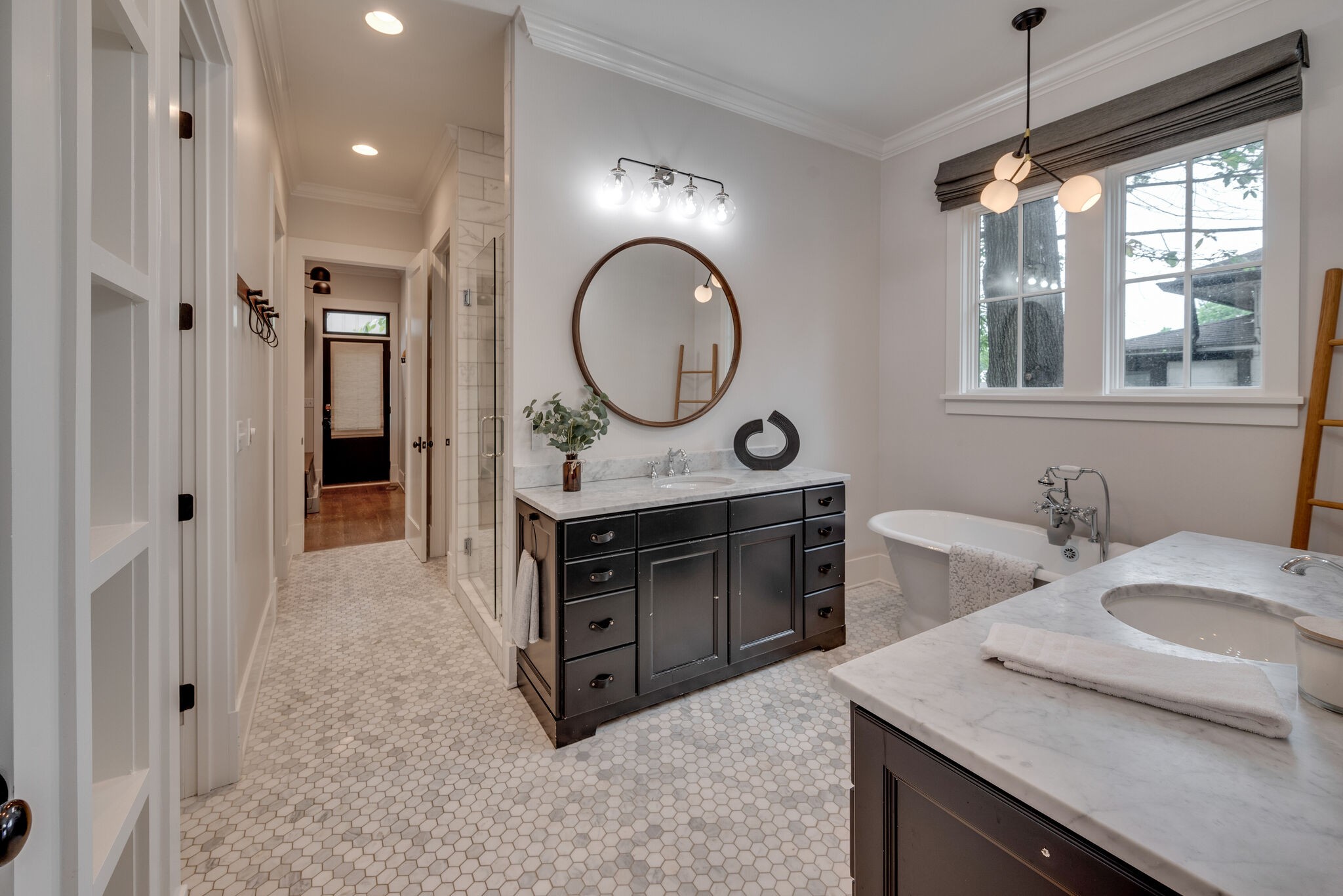 853 B Bradford Avenue Nashville, TN 37204 - Photo 24 of 49 a bathroom with a sink vanity and a mirror