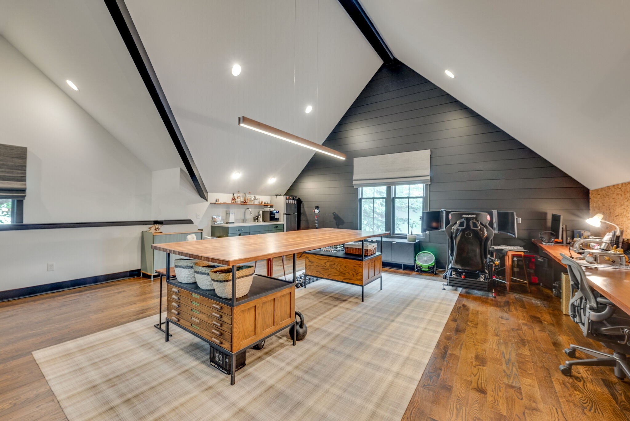 853 B Bradford Avenue Nashville, TN 37204 - Photo 43 of 49 a living room with furniture a wooden floor and ceiling fan