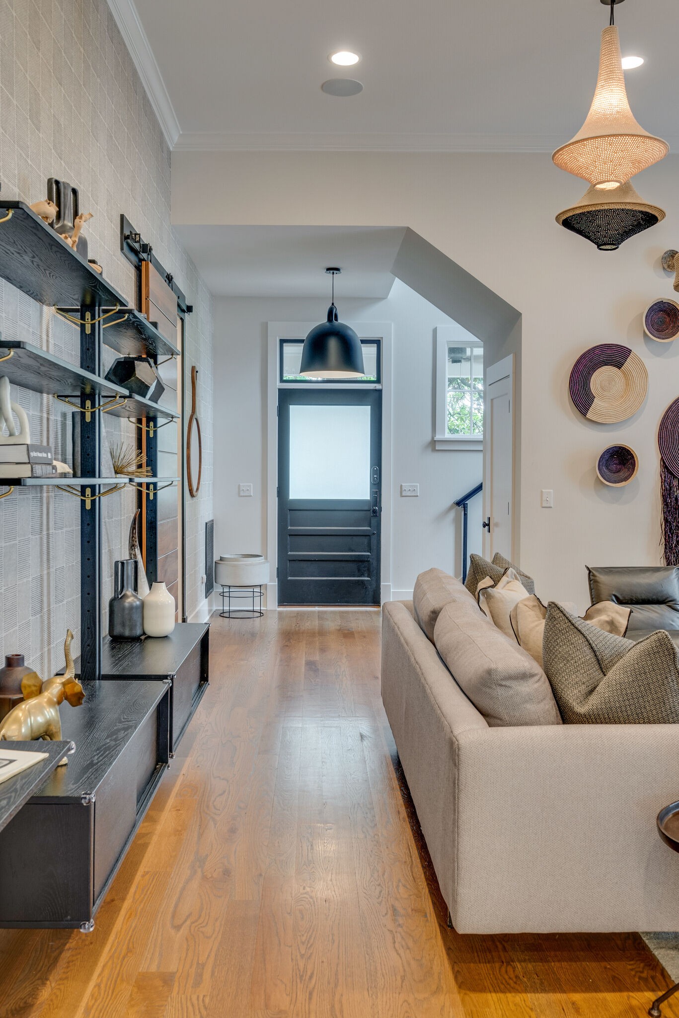 853 B Bradford Avenue Nashville, TN 37204 - Photo 10 of 49 a living room with furniture and a fireplace