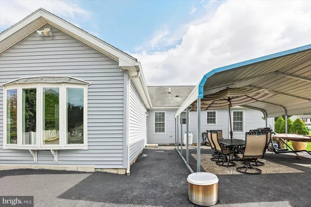 a view of a house with patio