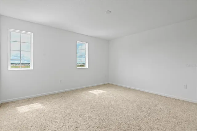 an empty room with a window