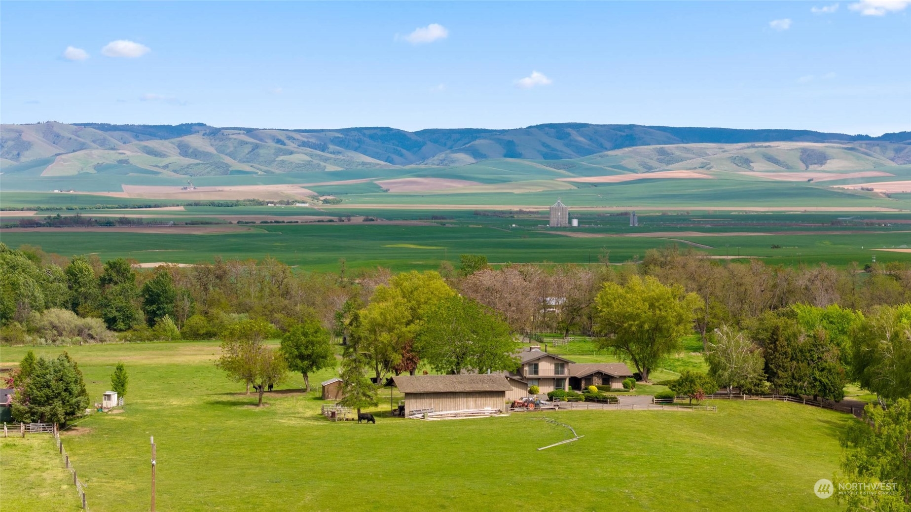 a view of a lake with a mountain in the background