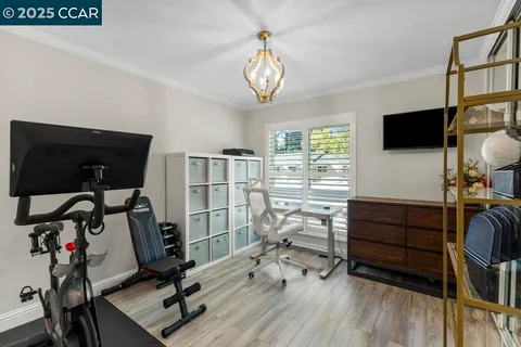 a view of backyard with green space