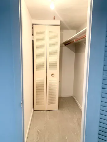 a view of a glass door