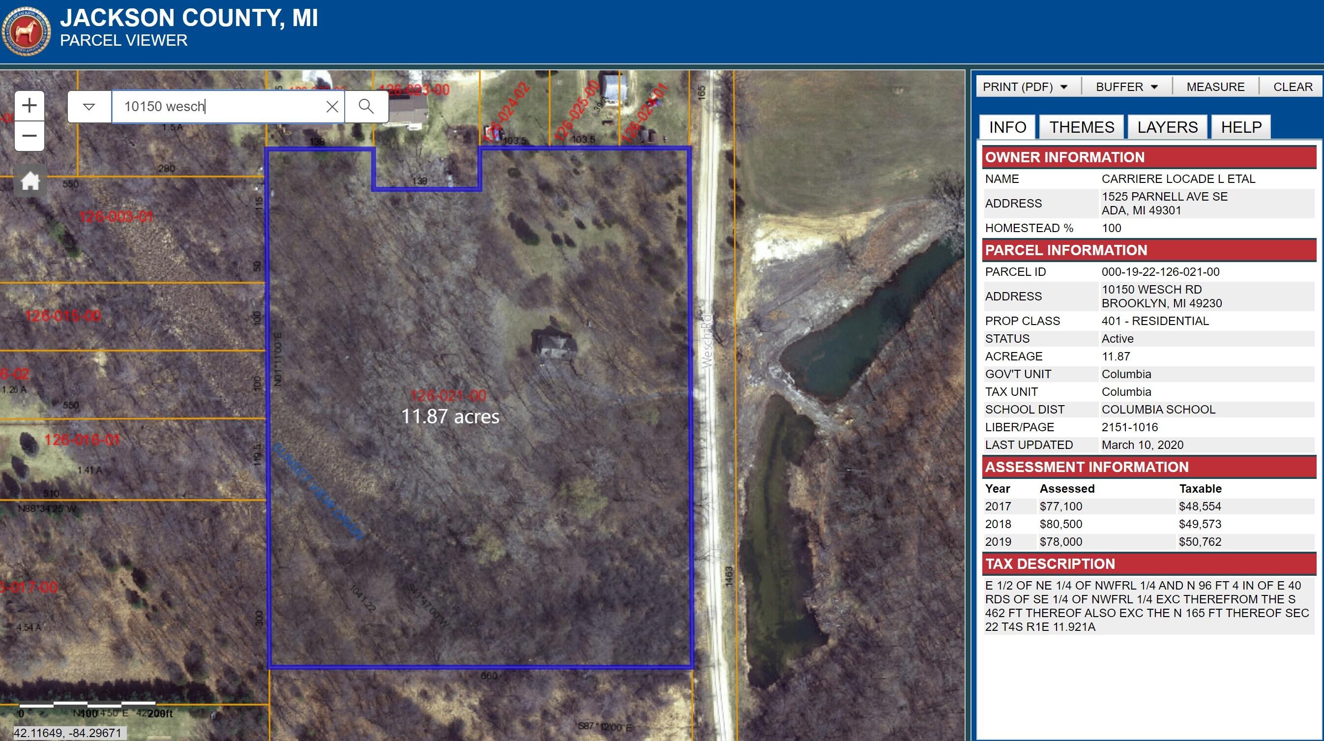 10150 Wesch Road Brooklyn, MI 49230 - Photo 6 of 17 10150 Wesch Jackson GIS