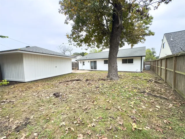 a backyard of a house
