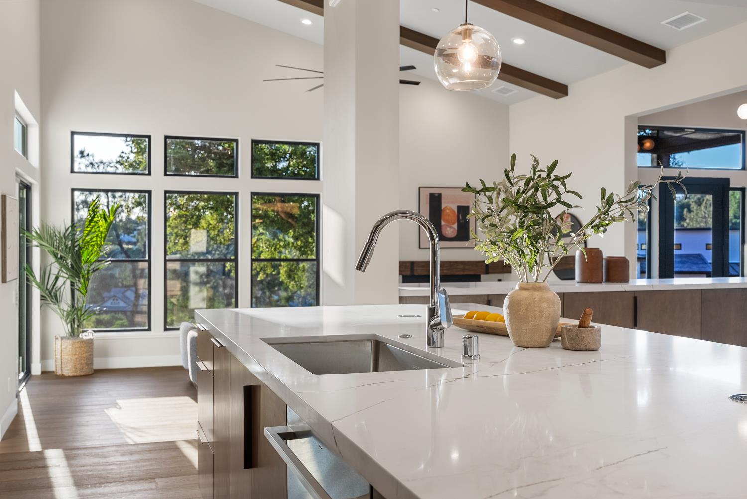 1700 Ridgeview Circle Auburn, CA 95603 - Photo 10 of 39 a kitchen with a sink and living room view