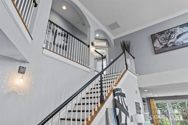 a view of entryway with wooden floor