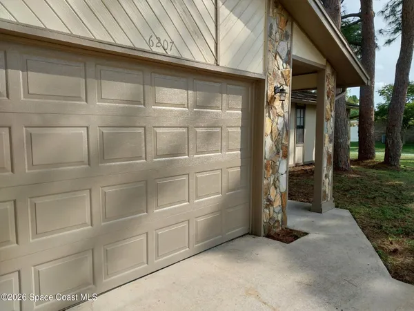 a view of a car garage door