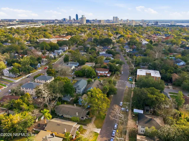 an aerial view of multiple house