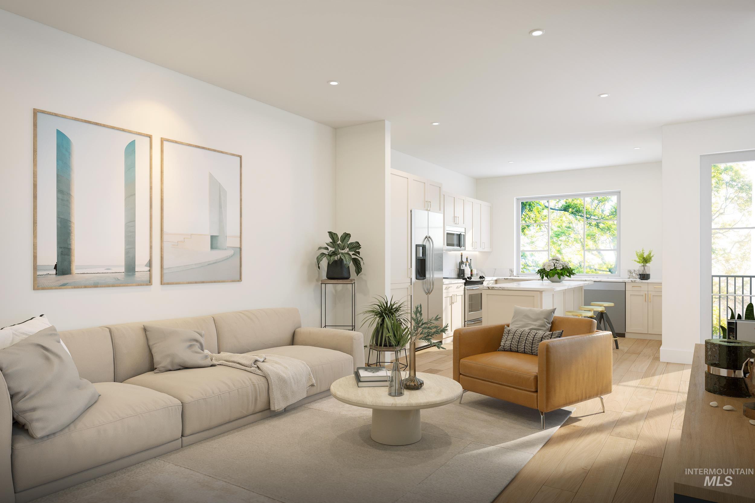Tbd Tbd Diamond Lane Emmett, ID 83617 - Photo 4 of 9 Living area with light wood-type flooring and recessed lighting
