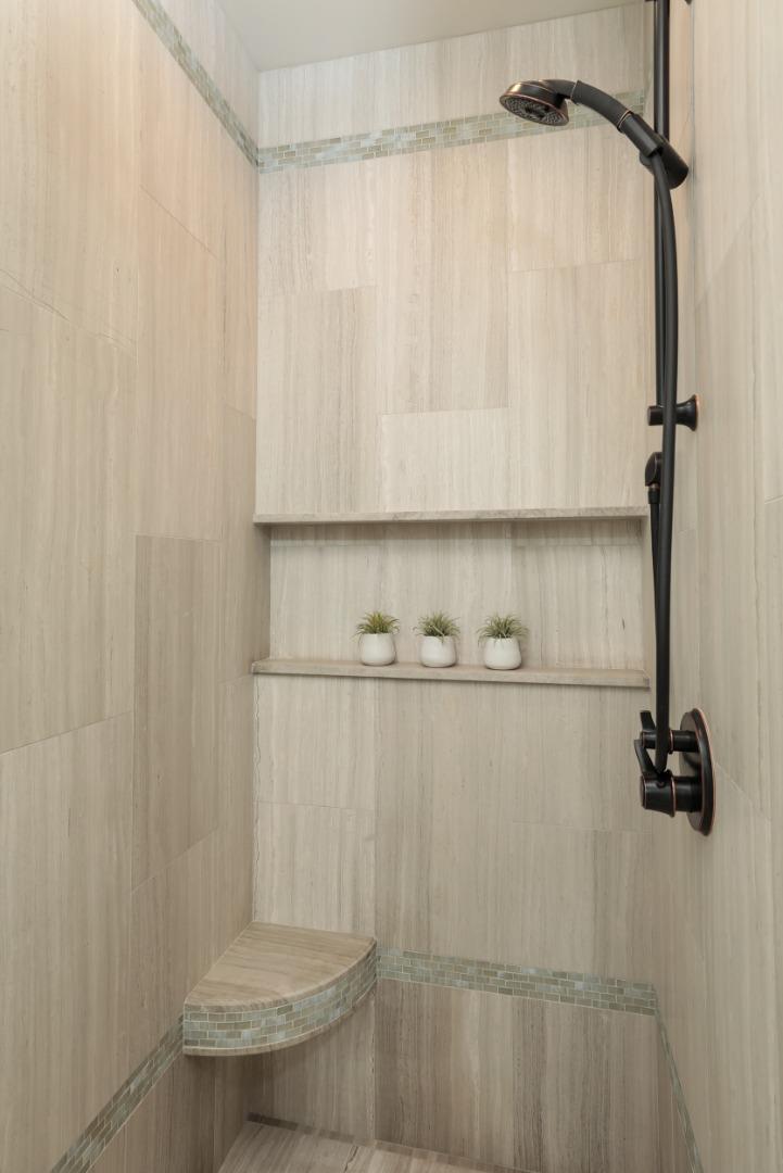 9 Park Drive Atherton, CA 94027 - Photo 19 of 56 a bathroom with a toilet and a shower curtain