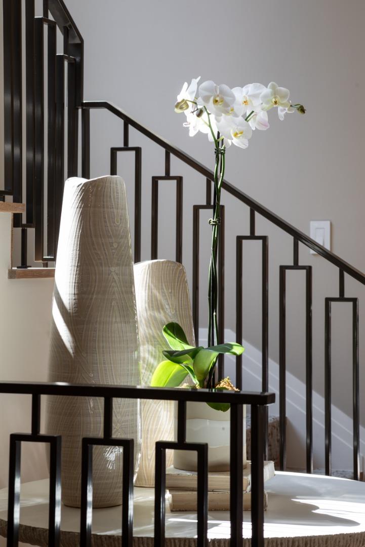 9 Park Drive Atherton, CA 94027 - Photo 22 of 56 a view of a dining room with furniture and a chandelier