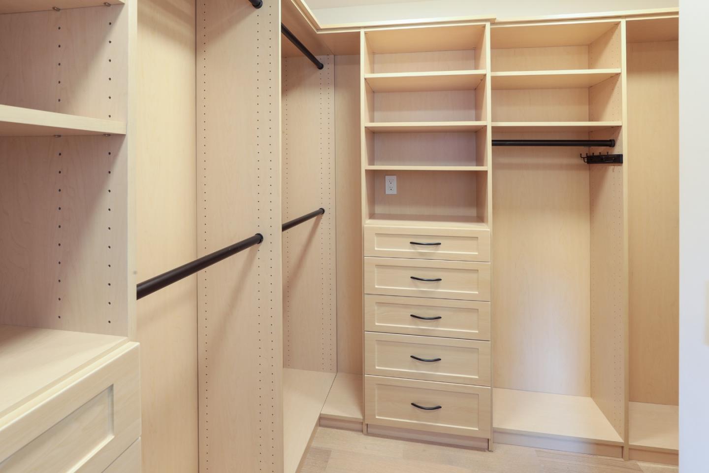9 Park Drive Atherton, CA 94027 - Photo 34 of 56 a view of walk in closet with empty racks