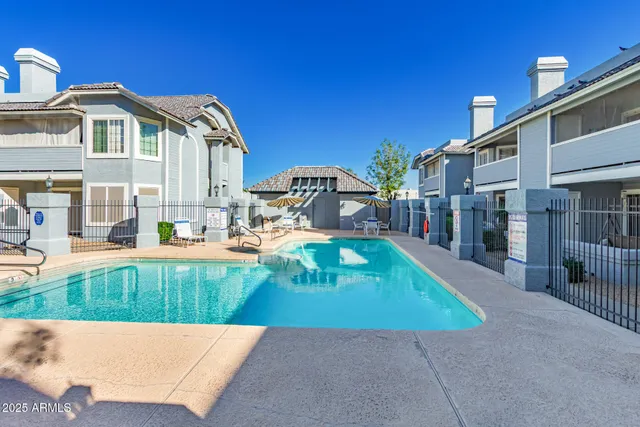 a view of a house with a swimming pool