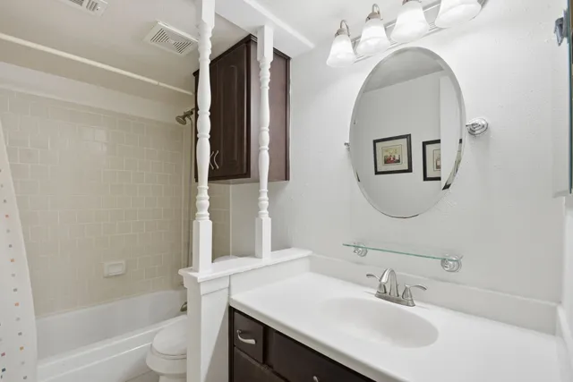 a close view of a bathtub in bathroom