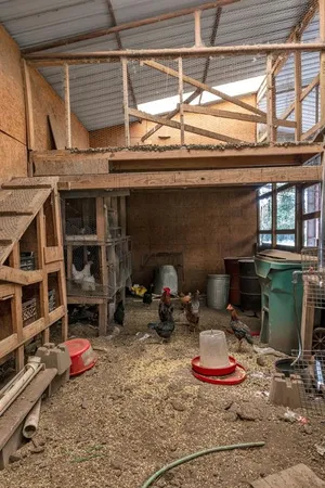 a room with furniture and a fireplace