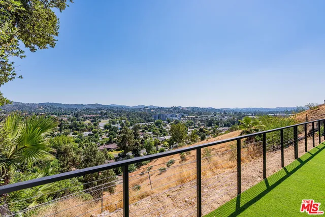 a view of city and mountain