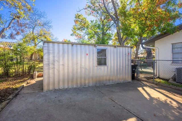 a backyard of a house