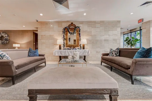 a living room with furniture and a couch