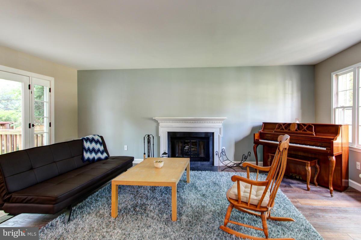 Family Room with wood burning fireplace