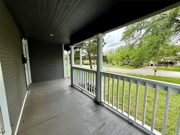 a view of a porch
