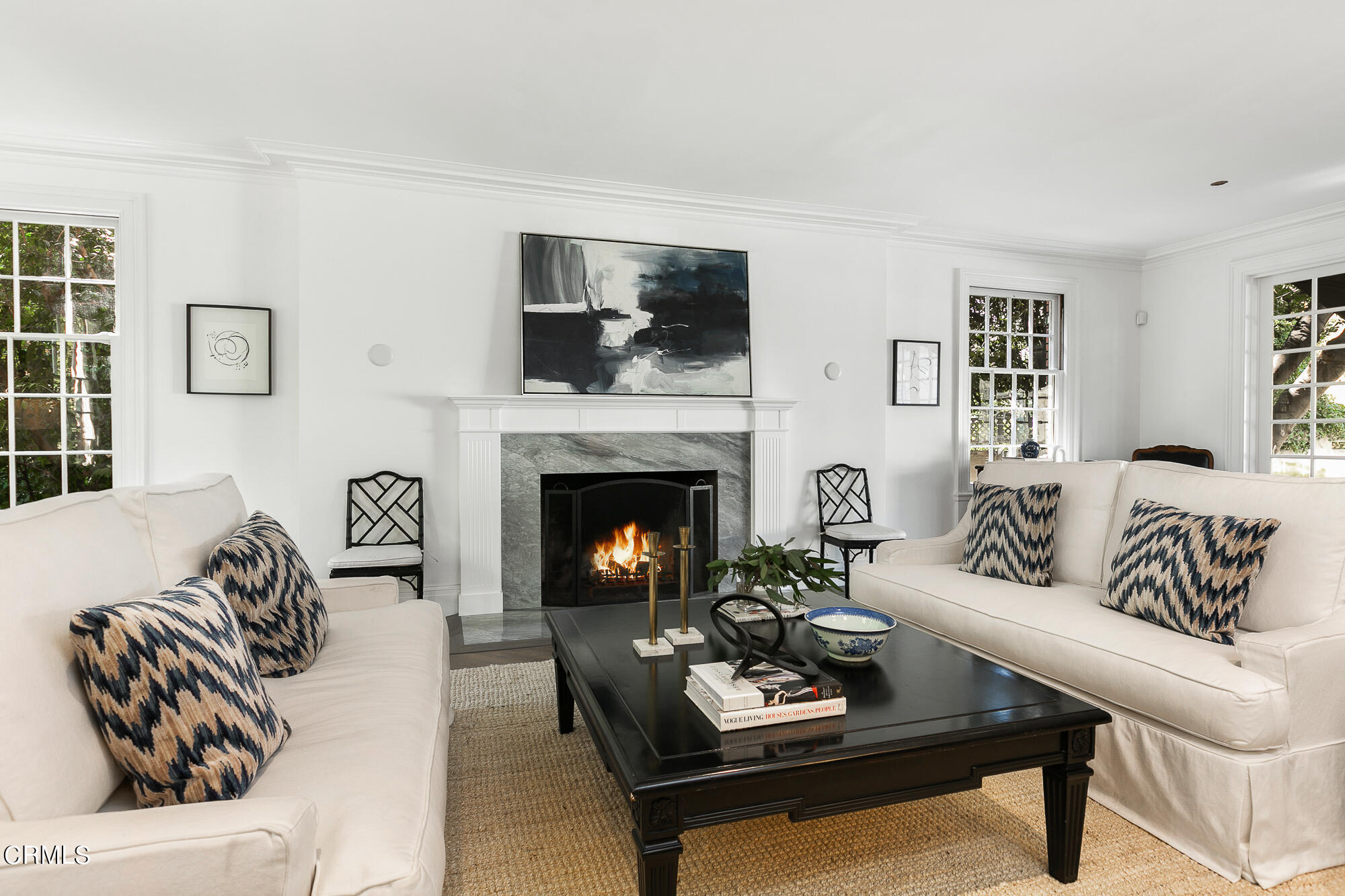 445 Prospect Square Pasadena, CA 91103 - Photo 11 of 55 a living room with furniture and a fireplace