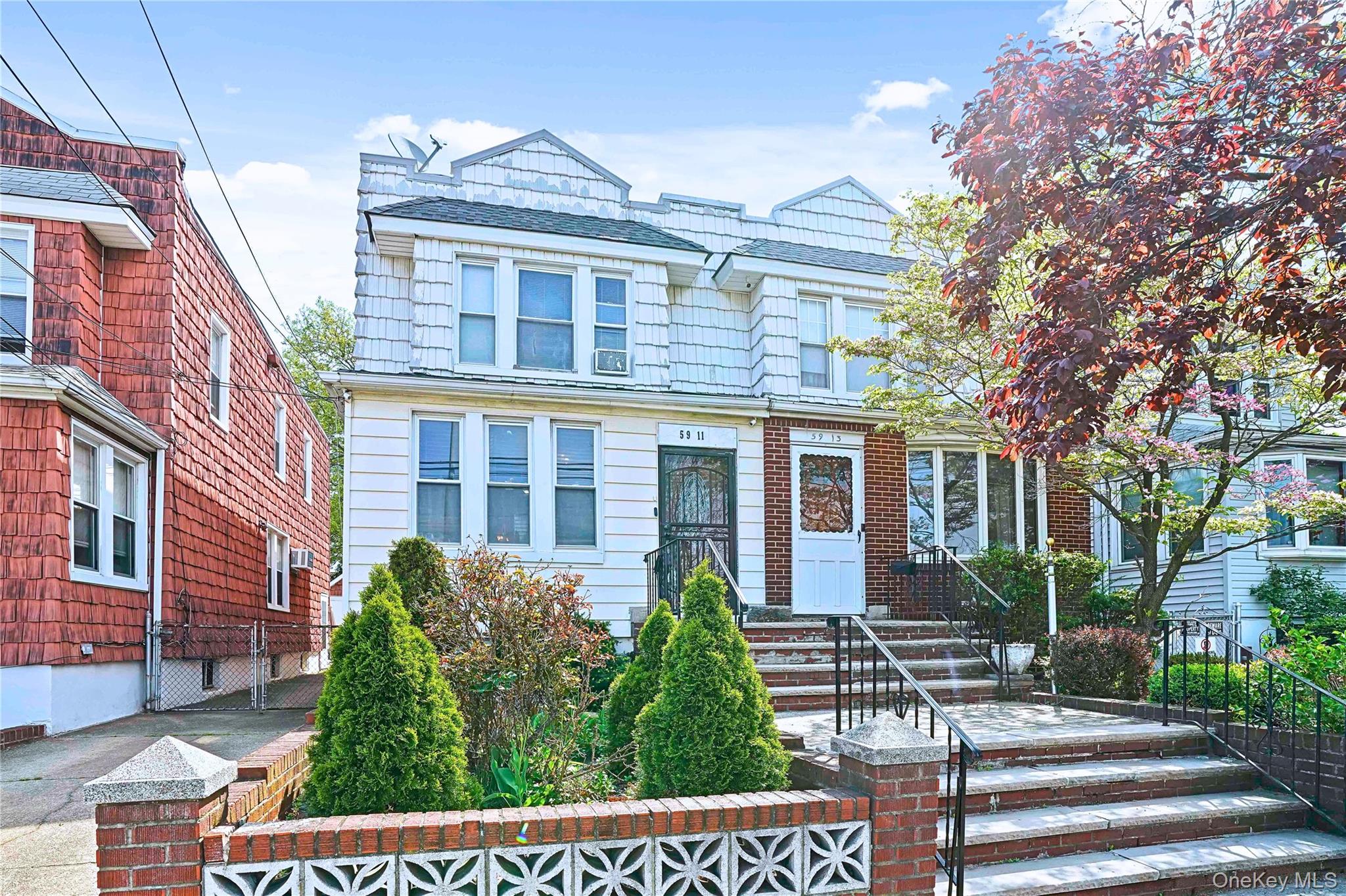 a front view of a house