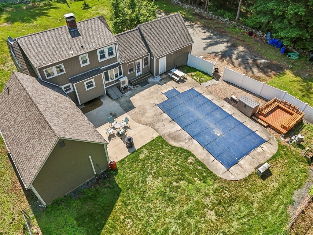 19 Cross Road Boxford, MA 01921 - Photo 34 of 41 an aerial view of a house with a garden