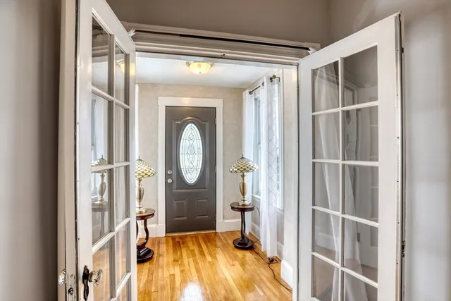 a bathroom with a tub and a shower