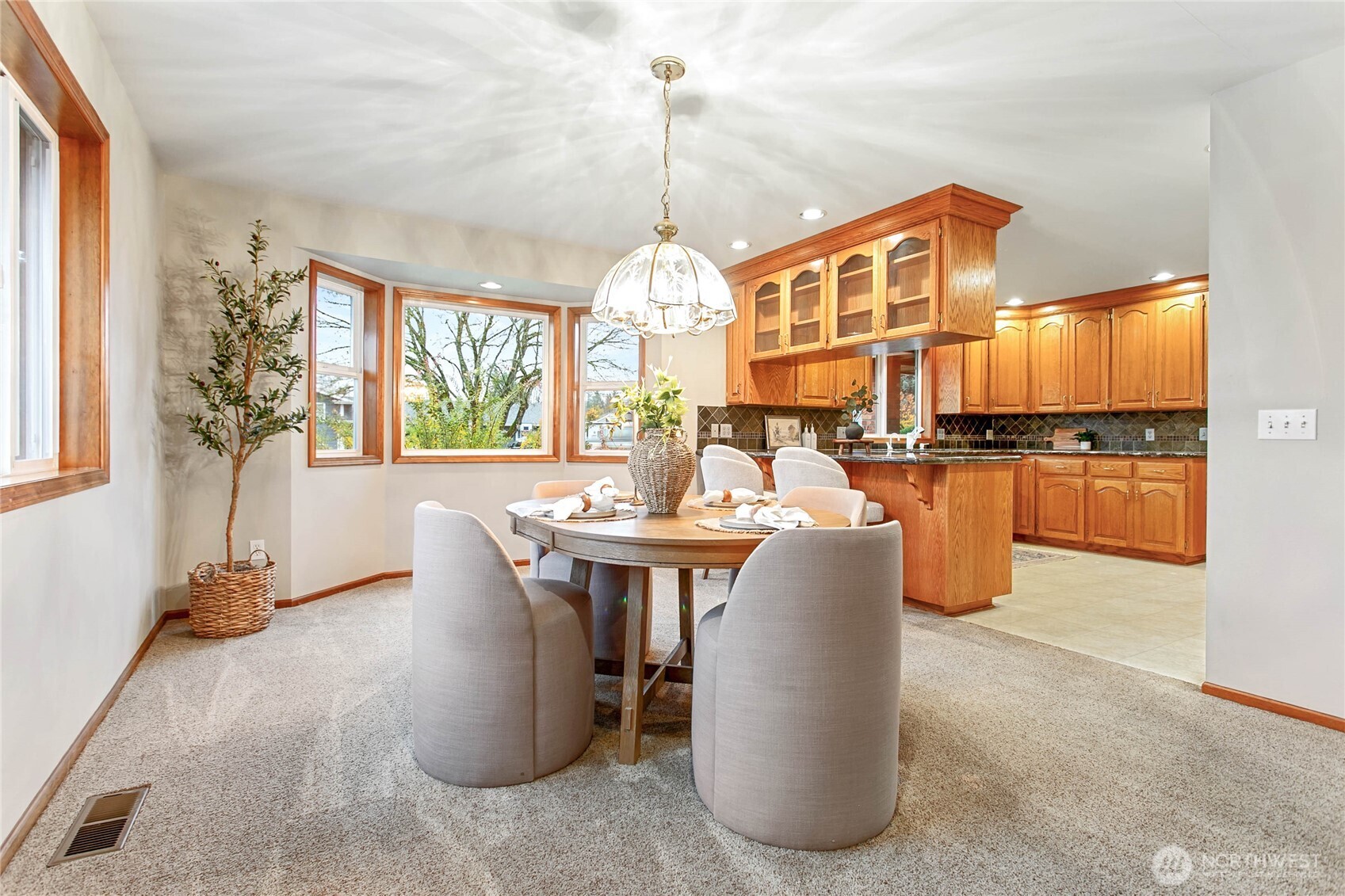 8639 Bender Road Lynden, WA 98264 - Photo 9 of 40 a view of a dining room with furniture window and outside view