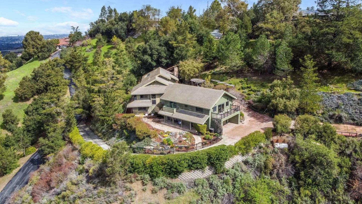 22340 Regnart Road Cupertino, CA 95014 - Photo 63 of 74 an aerial view of a house with a yard