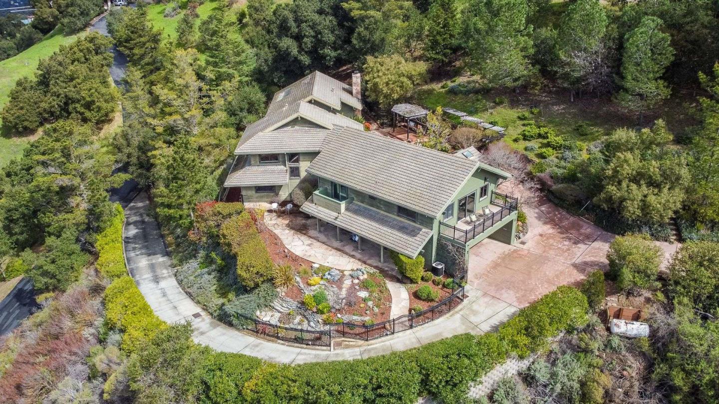22340 Regnart Road Cupertino, CA 95014 - Photo 64 of 74 an aerial view of a house with outdoor space